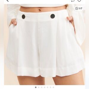 Anthropologie White High Waist Shorts
